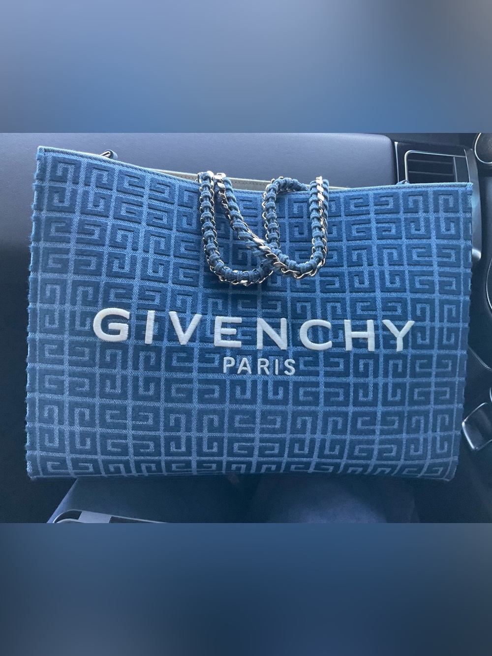 Givenchy tote denim and silver hardware